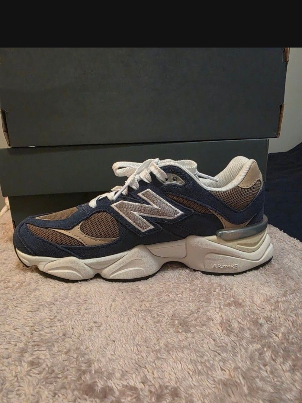 New Balance 9060 Unisex Kids Sneaker US 6.5 M Blue/Brown Mesh GC9060BF